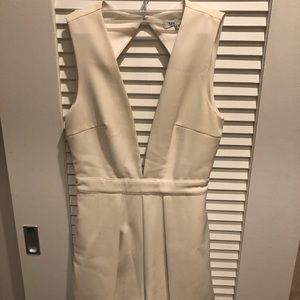 Lucy Paris Ivory Pleated Rhomper — Size M